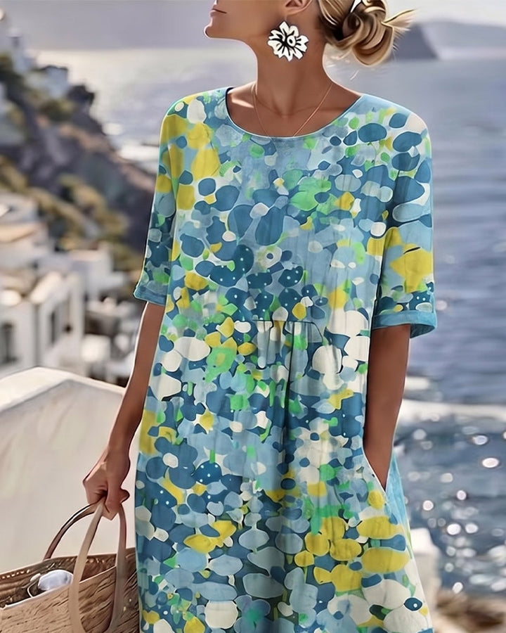 Clara Kensington™ | Summer Blossom Midi Dress