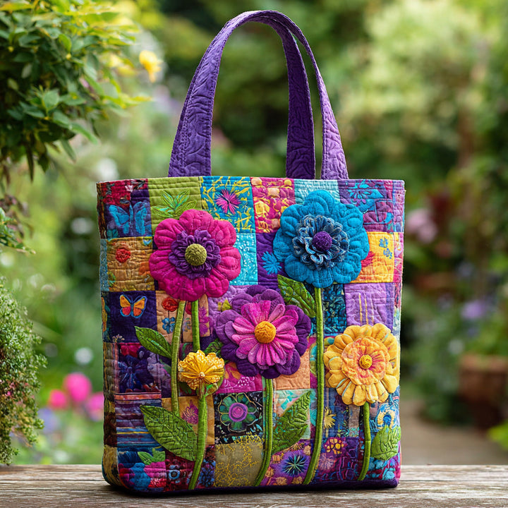 Florina™ | Vintage 3D Flower Art Tote