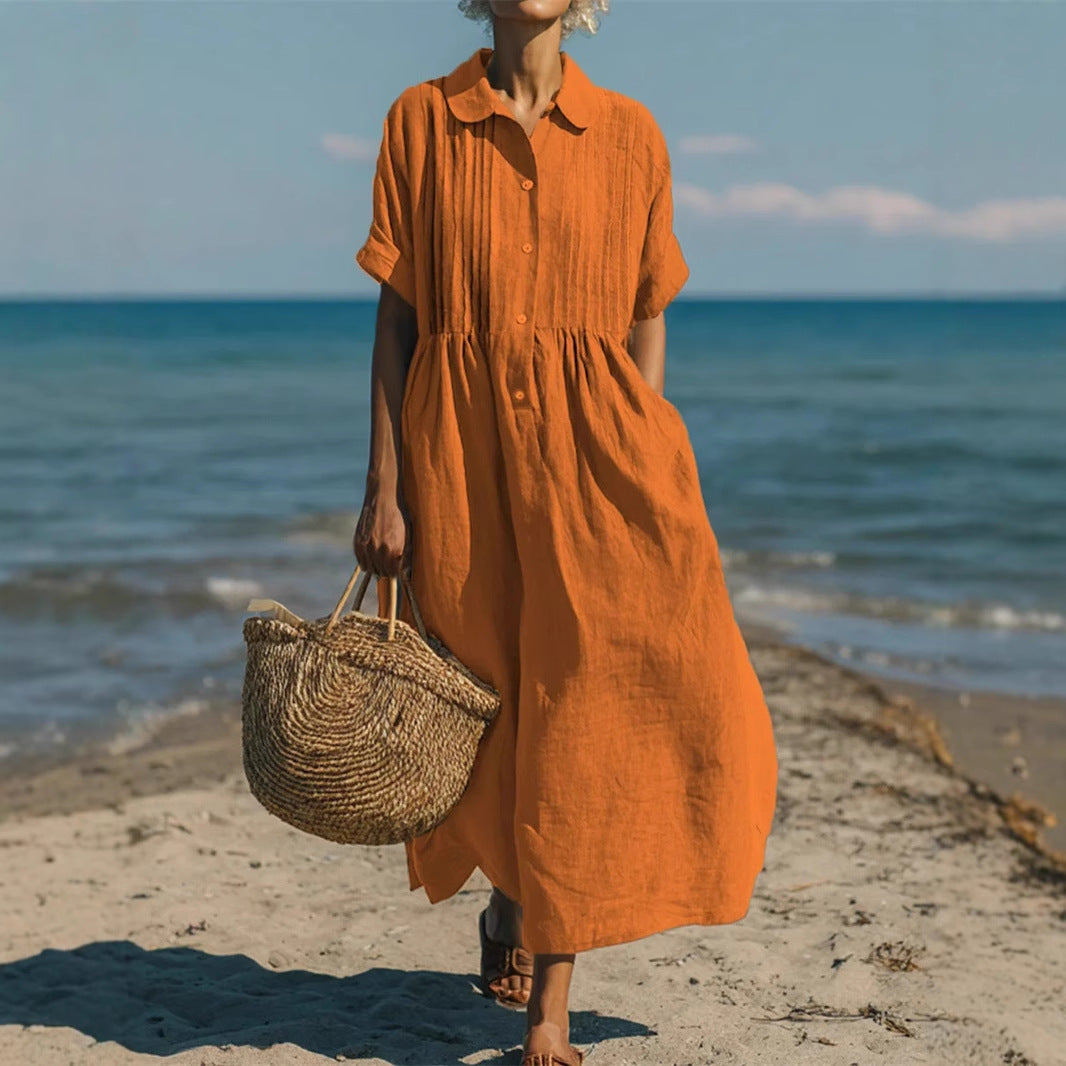 Clara Whitmore™ | Relaxed Cotton Maxi