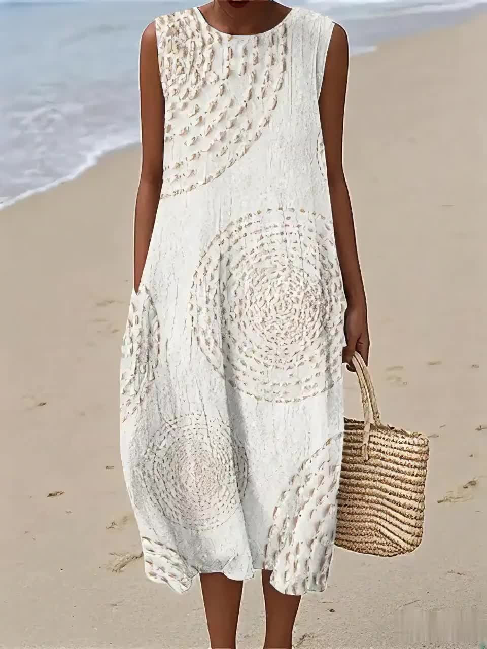 Oplena Dress | Sleeveless Casual Print Dress