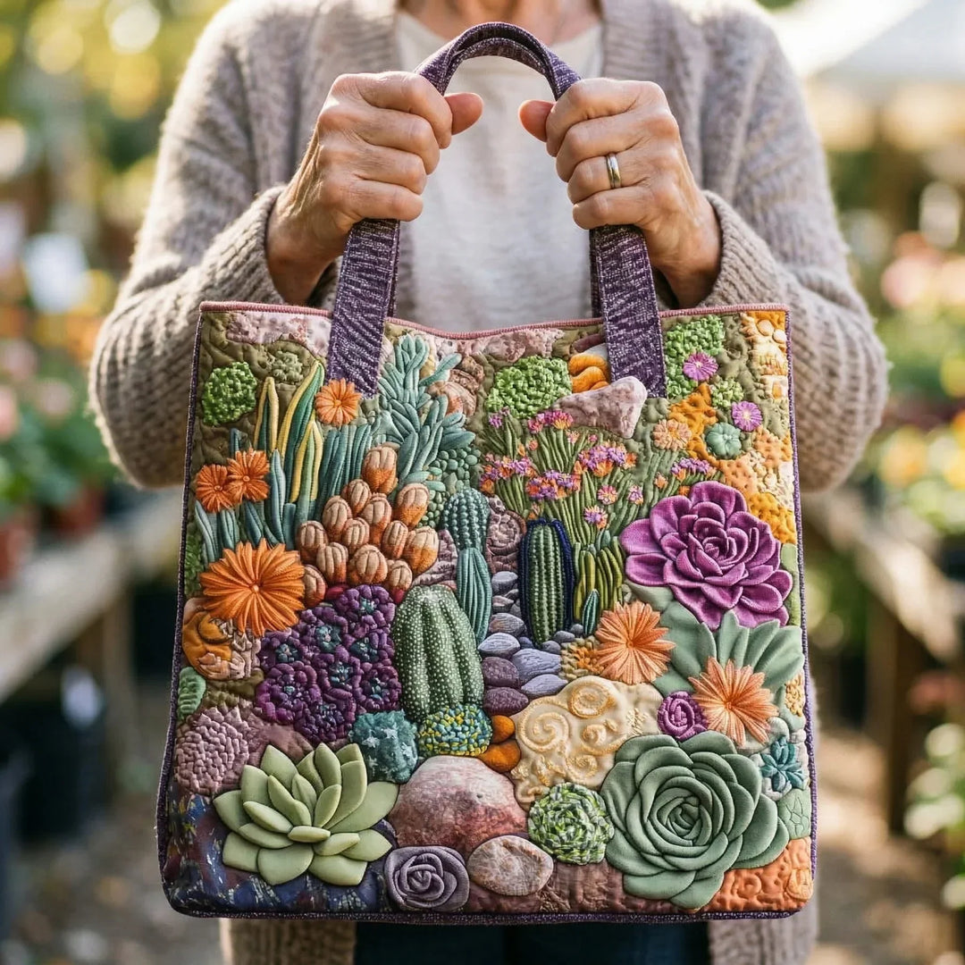 Artisan Tote - Succulent Garden