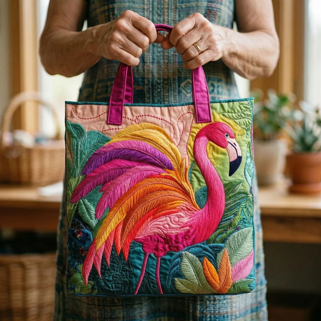 Artisan Tote - Rainbow Flamingo