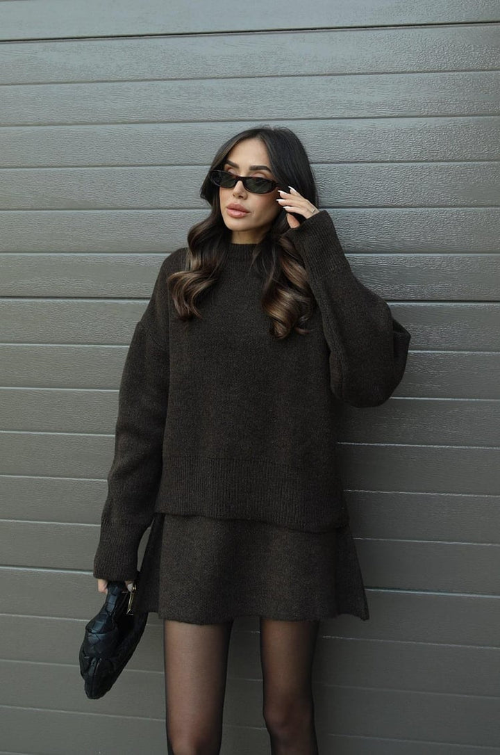 Mariela Luxe™ | Knitted Jumper & Skirt Set