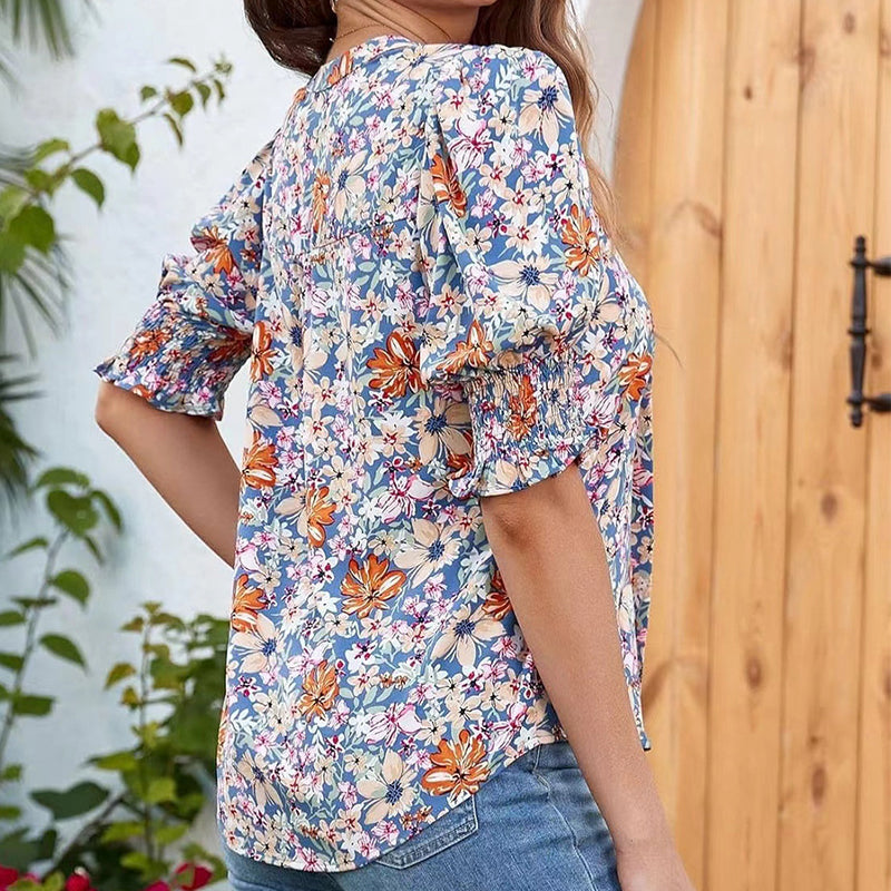 Sylvie Langford™ | Relaxed Floral Summer Blouse