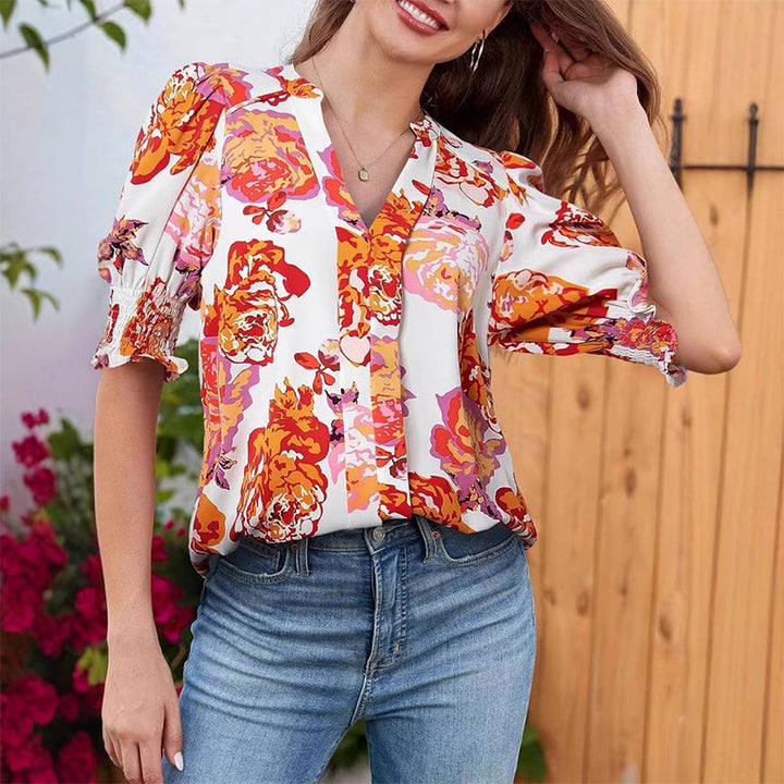 Sylvie Langford™ | Relaxed Floral Summer Blouse